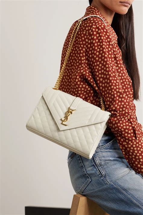 ysl white and brown bag|ysl brown leather bag.